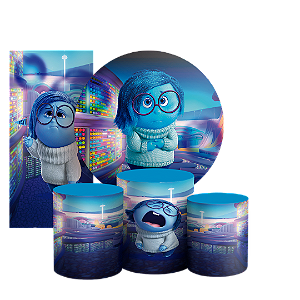 KIT Redondo Trio e Faixa - Tristeza Divertida Mente - Sublimado 3D