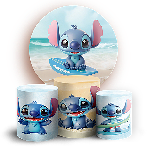 KIT Redondo e Trio - Lilo e Stitch - Sublimado 3D