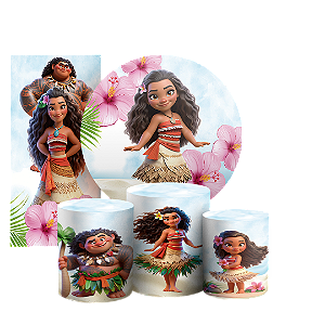 KIT Redondo Trio e Faixa - Moana - Sublimado 3D