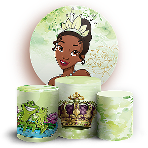 KIT Redondo e Trio - Princesa Tiana - Sublimado 3D