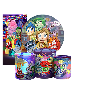 KIT Redondo Trio e Faixa - Divertida Mente - Sublimado 3D