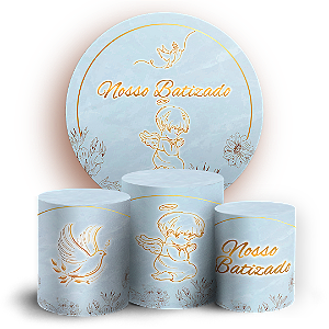 KIT Redondo e Trio - Batizado - Sublimado 3D