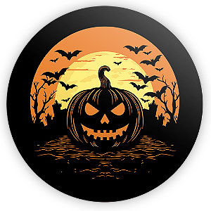 Painel Redondo - Halloween - Sublimado 3D