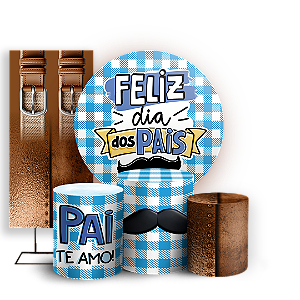 KIT Redondo Trio e Faixa - Dia Dos Pais - Sublimado 3D