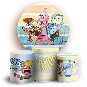 KIT Redondo e Trio - Divertida Mente - Sublimado 3D