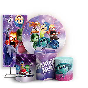 KIT Redondo Trio e Faixa - Divertida Mente - Sublimado 3D