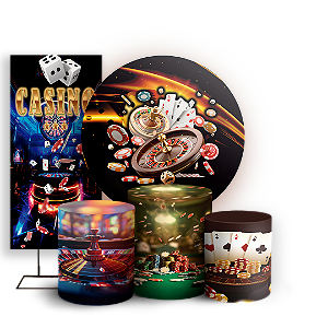 KIT Redondo Trio e Faixa - Casino - Sublimado 3D