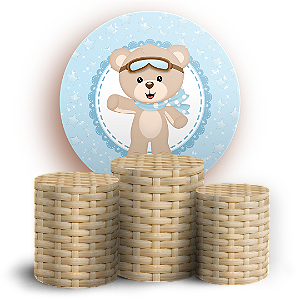 KIT Redondo e Trio - Urso Azul - Sublimado 3D