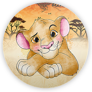 Painel Redondo - Rei Leao - Sublimado 3D