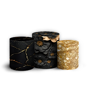 Trio Cilindro - Floral - Sublimado 3D