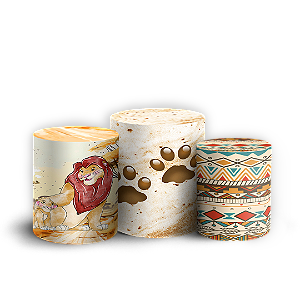 Trio Cilindro - Rei Leao - Sublimado 3D