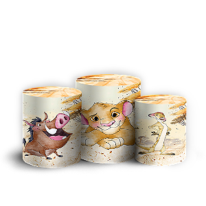 Trio Cilindro - Rei Leao - Sublimado 3D