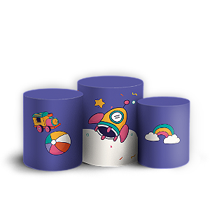 Trio Cilindro - Dia das Criancas - Sublimado 3D