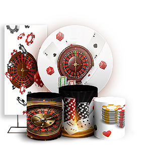 KIT Redondo Trio e Faixa - Cassino - Sublimado 3D