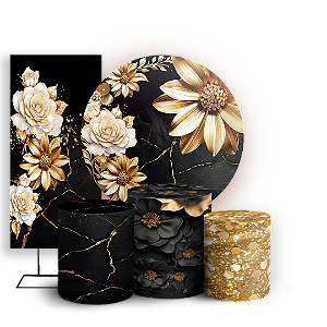 KIT Redondo Trio e Faixa - Floral - Sublimado 3D