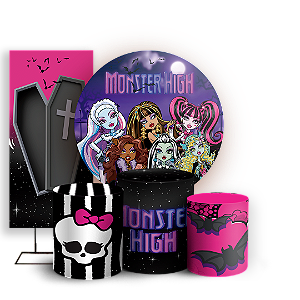 KIT Redondo Trio e Faixa - Monster High - Sublimado 3D
