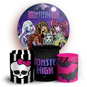 KIT Redondo e Trio - Monster High - Sublimado 3D