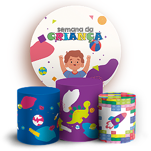 KIT Redondo e Trio - Dia das Criancas - Sublimado 3D