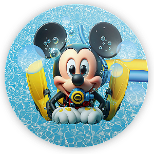 Painel Redondo - Mickey Fundo - Sublimado 3D