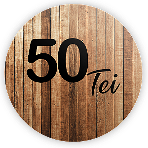 Mini Painel - 50 Anos Madeira - Sublimado 3D