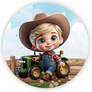 Mini Painel - Fazendinha Menino - Sublimado 3D