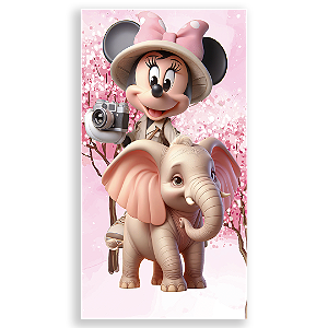 Faixa Lateral - Minnie Safari - Sublimado 3D