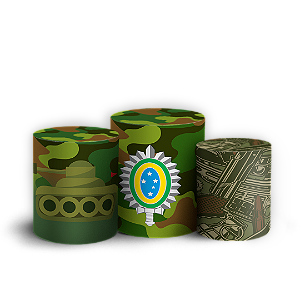 Trio Cilindro - Exercito Camuflado - Sublimado 3D