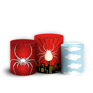 Trio Cilindro - Homem Aranha - Sublimado 3D