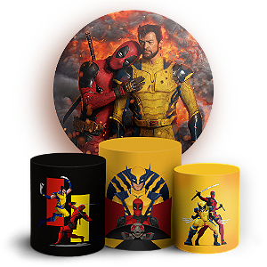 KIT Redondo e Trio - Dead Pool e Wolverine - Sublimado 3D