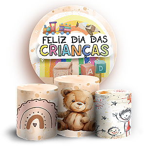 KIT Redondo e Trio - Dia Das Criancas - Sublimado 3D