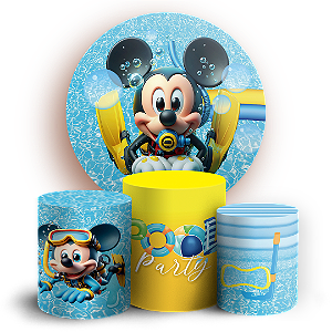 KIT Redondo e Trio - Mickey Fundo - Sublimado 3D