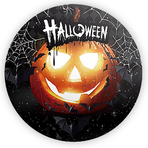Painel Redondo - Dia das Bruxas Halloween - Sublimado 3D