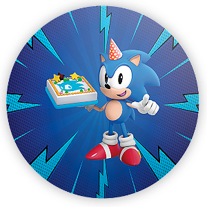 Painel Redondo - Sonic - Sublimado 3D