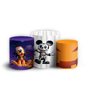 Trio Cilindro - Mickey Dia das Bruxas Halloween - Sublimado 3D