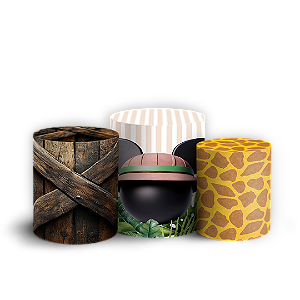 Trio Cilindro - Mickey Safari - Sublimado 3D