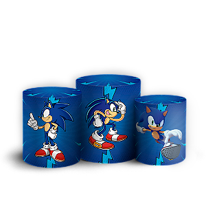 Trio Cilindro - Sonic - Sublimado 3D