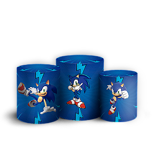 Trio Cilindro - Sonic - Sublimado 3D