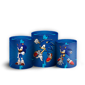 Trio Cilindro - Sonic - Sublimado 3D