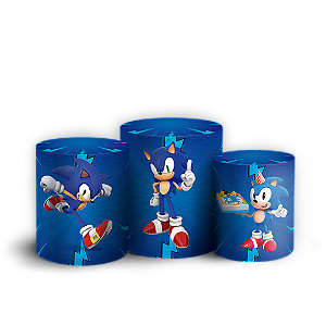 Trio Cilindro - Sonic - Sublimado 3D