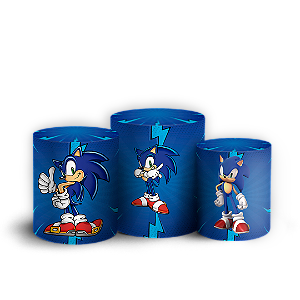 Trio Cilindro - Sonic - Sublimado 3D