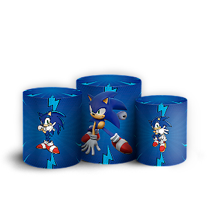 Trio Cilindro - Sonic - Sublimado 3D