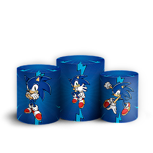 Trio Cilindro - Sonic - Sublimado 3D
