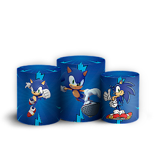 Trio Cilindro - Sonic - Sublimado 3D