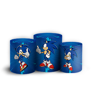 Trio Cilindro - Sonic - Sublimado 3D
