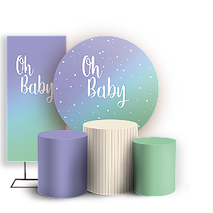 KIT Redondo Trio e Faixa - Oh Baby - Sublimado 3D