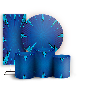 KIT Redondo Trio e Faixa - Fundo Sonic - Sublimado 3D