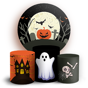 KIT Redondo e Trio - Dia das Bruxas Halloween - Sublimado 3D