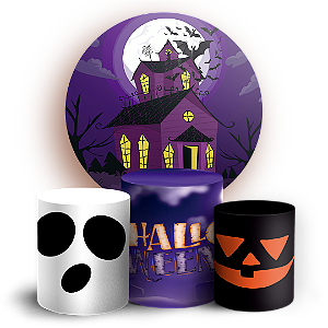 KIT Redondo e Trio - Dia das Bruxas Halloween - Sublimado 3D