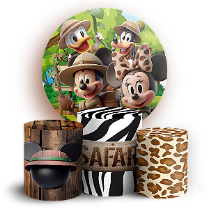 KIT Redondo e Trio - Mickey Safari - Sublimado 3D