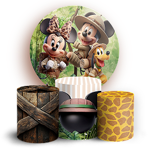 KIT Redondo e Trio - Mickey Safari - Sublimado 3D